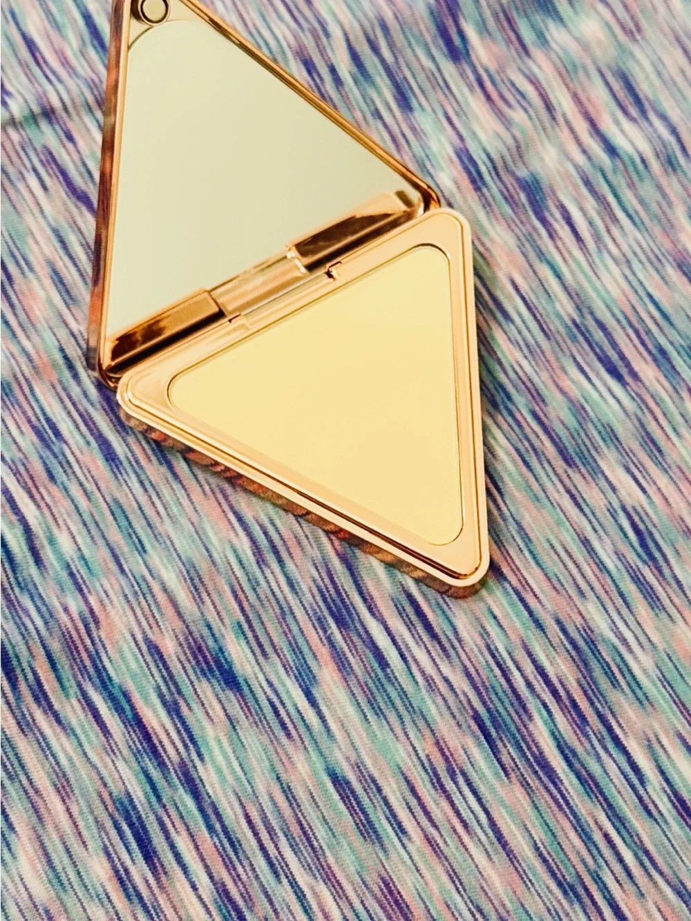 NWOT & Other Stories Yellow Triangle Compact Powder Case